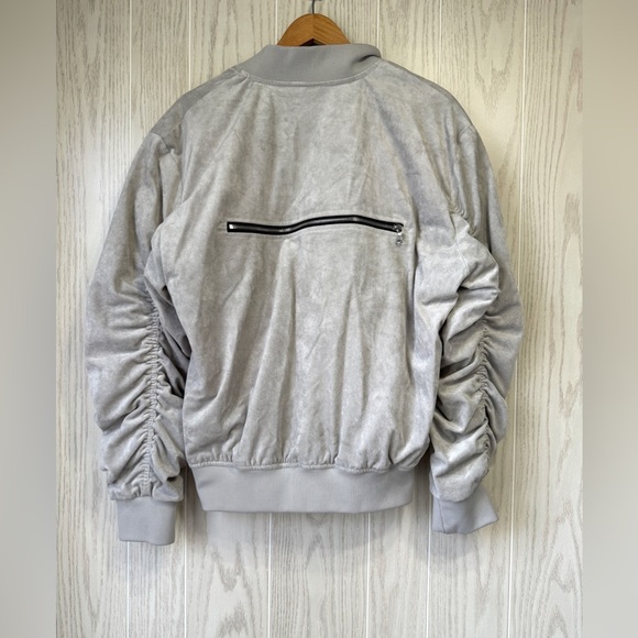 Lifted Anchors Grey Suede Bird Bomber Size L LNC - Picture 6 of 8